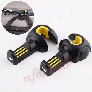 2PC Universal Car Seat Hook Headrest Holder InteriorPortable Hanger Accessories - Picture 1 of 6