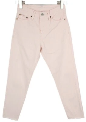 Levi's Vaqueros Mujer W25 Angustiado sin Dobladillo Botón Fly Vaqueros Rosa - Imagen 1 de 4