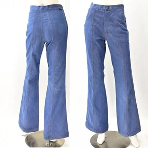 True 70s Vintage Wrangler Flare Leg High Waist Jeans Womens 10L - Picture 1 of 9