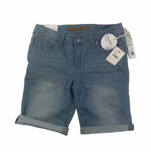 Joe's Jeans Girl's Size 12 The Finn Mid Rise Light Wash Bermuda Shorts NWT - Picture 1 of 8