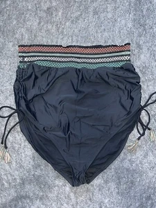 Lane Bryant Swim Bikini Bottoms High Waist Plus Size 28 Black - Picture 1 of 3