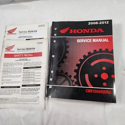 Honda Service Shop Repair Manual Book 2008 - 2012 CBR1000 RR RA CBR 1000 61MFL04 - Image 1 of 4