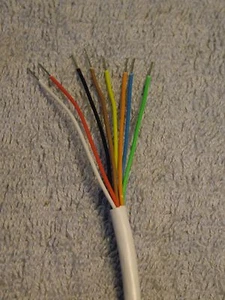 8-adriges Alarmkabel. Weiß. Top Qualität CQR British Made. Kostenloser UK-Versand. - Bild 1 von 9