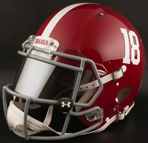 ALABAMA CRIMSON TIDE NCAA Authentic GAMEDAY Football Helmet w/ MIRROR Eye Shield - Picture 1 of 5