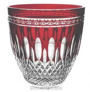 Waterford Clarendon Ruby Red Cut to Clear Crystal Ice Bucket New Damaged B0x - Picture 1 of 10