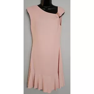 Lauren Ralph Lauren Pale Pink Dress Ruffle Hem Party Cocktail Size 6 - Picture 1 of 5