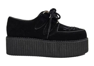 Ladies Creepers Shoes Womens Double Platform Wedge Creepers Size NEW - Picture 1 of 1