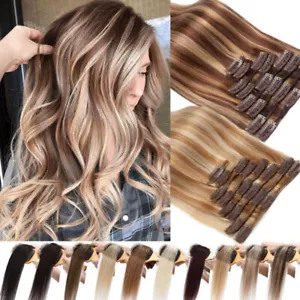 Auflösung 100% Echthaar Extensions Clip in Echt Remy Echthaar Vollkopf - Bild 1 von 38