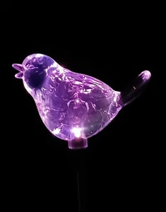 1 Set Bird Clear Acrylic Solar Garden Yard Patio Stick Stake Light  - Bild 1 von 8