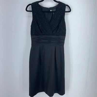 JS Boutique 8 Formal Cocktail Evening Party Dress LBD Glam Ruched Goth Black - Image 1 of 4