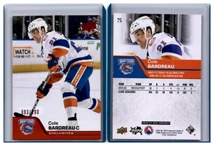 20/21 2020/21 cubierta superior AHL exclusivas #75 Cole Bardreau Tigers/100 - Imagen 1 de 1