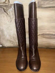 Michael Kors braun Mina gesteppter Leder-Kniestiefel Gr. 38 - Bild 1 von 5