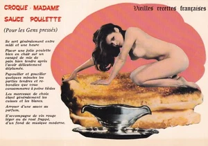 Carte postale 10x15 HUMORISTIQUE HUMOUR SEXY SEX vieilles recettes croque-madame - Picture 1 of 1