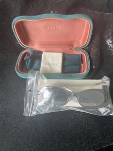 Gucci GG0517S Womens Sunglasses in Grey Marble White Mother of Pearl/Silver 52mm - Picture 1 of 5