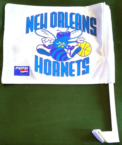 NBA New Orleans Hornets Collectible Pepsi Promo Car Window Flag +Bonus+ Cover