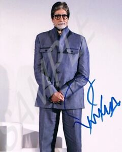 Photo Amitabh Bachchan Autographe Signed 10 x 15 cm AB