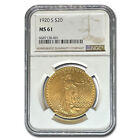 1920-S $20 Saint-Gaudens Gold Double Eagle MS-61 NGC