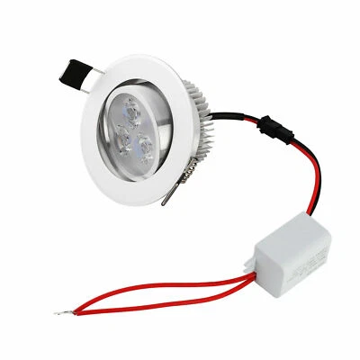 3W Dimmable LED Recessed Ceiling Downlight Lamp Spotlight with Driver 110V 220V