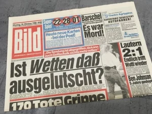 BILDzeitung 10.10.1988 Oktober 10.10.1988 Geschenk 30. 31. 32. 33. Geburtstag - Bild 1 von 2