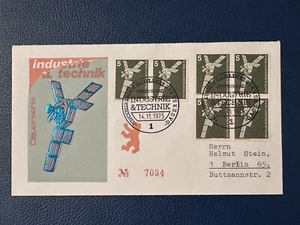 GERMANY BERLIN 1975 FDC INDUSTRY & TECHNOLOGY BERLIN POSTMARK - Picture 1 of 2