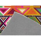 AZTEC TRIBAL MULTI Outdoor Rug By Becky Bailey Orange, Purple, Green, Yellow, Pi