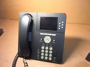 Téléphone VOIP couleur Gigabit IP noir Avaya 9640G téléphone INCL COMBINÉ + SUPPORT - Photo 1/4