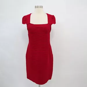 Prada Etuikleid Damen IT44 US8 Rot Burgund Puffärmel Klassisch - Bild 1 von 12