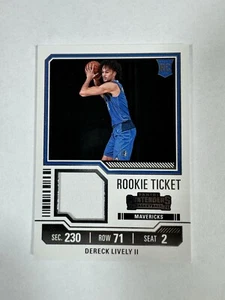 Parche de boleto de novato Panini Contenders Dereck Lively II RC 2023-24 - Imagen 1 de 2