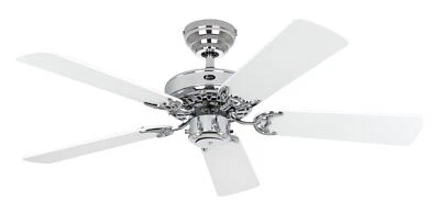 Ceiling Fan Without Light Chrome & White Classic Royal 103 CM - Image 1 of 3