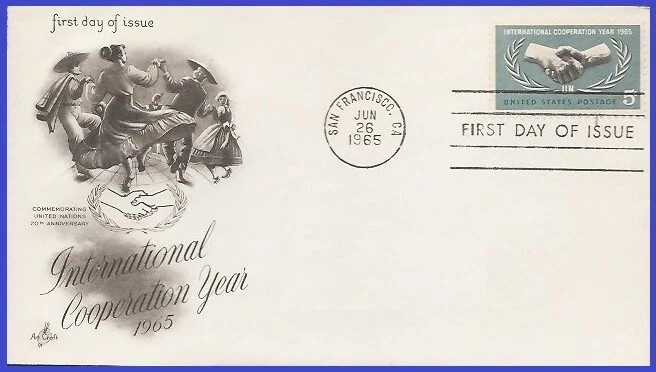 USA3 #1266 U/A ARTCRAFT FDC   International Cooperation Year - Image 1 of 1