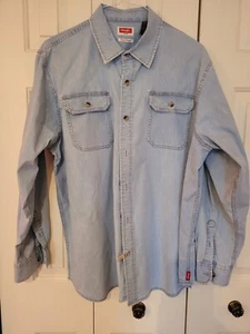 Wrangler Men's Casual 2-Pocket 100% Cotton Light Denim Sz XL Preowned  - Picture 1 of 4