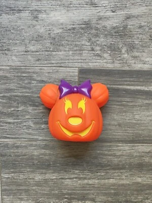 Brand New Light Up Halloween Pumpkin decoration Minnie Mouse 6 inch Disney World - Image 1 of 4