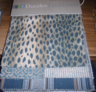 37 DURALEE JADE FABRIC SAMPLE BOOK "13=12X10, 7= 11X10 ,17= 11X5 - Image 1 of 4
