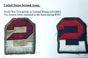 US Army United States 2nd Army Cloth Badge Patches - Picture 1 of 3