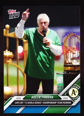 Rollie Fingers A’s Athletics 1974 World Series 2024 MLB TOPPS NOW 336 Blue 49/49 - Image 1 of 2