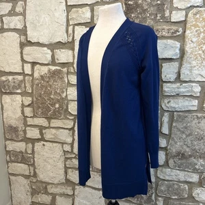 89th + Madison Sz S Blue Open Sweater Duster Cardigan $64 NWT - Picture 1 of 6