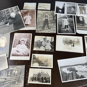 Vintage Photos Lot Antique Original Nature People Places Architecture Snow Cat - Bild 1 von 12
