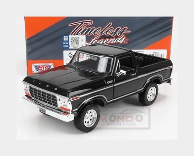 1:24 MOTORMAX Ford Usa Bronco Hard-Top Open 1978 Black MTM79374BK - Immagine 1 di 2