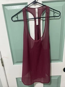 Lululemon 105 F Singlet Mesh Racerback Tank Größe 8 weinrot burgund - Bild 1 von 7