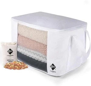 Cashmere Kiwi Sweater Storage Bag | with Cedar Moth Protection | Washable Bag - Picture 1 of 5