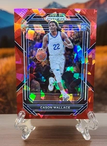 Tarjeta de novato Cason Wallace RC 2023 Panini Red Ice Prizm Draft Picks #12 - Imagen 1 de 2