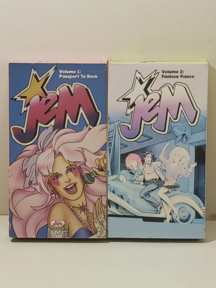 Vintage 2 Jem & The Holograms VHS Vol 1 & 2 Passport To Rock/Fashion Fiasco 1999 - Image 1 of 4