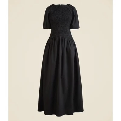 Vestido J.Crew Meadow Calado Para Mujer XL Negro Algodón Popelina Informal Preppy Boho Nuevo con Etiquetas Foto 1 de 4