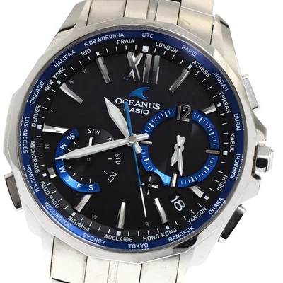 Radio con energía solar para hombre CASIO Oceanus Manta OCW-S3400-1AJF fecha día_920293 Foto 1 de 4