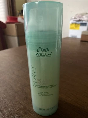 MASCARILLA CRISTAL Wella Invigo VOLUME BOOST CON EXTRACTO DE ALGODÓN 4,9 OZ (448) Foto 1 de 2
