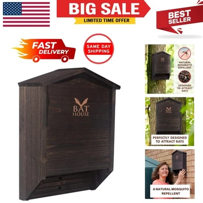 Casa de murciélagos de doble cámara ecológica definitiva - diseño de cedro duradero 16,5 x 10,2 Foto 1 de 4