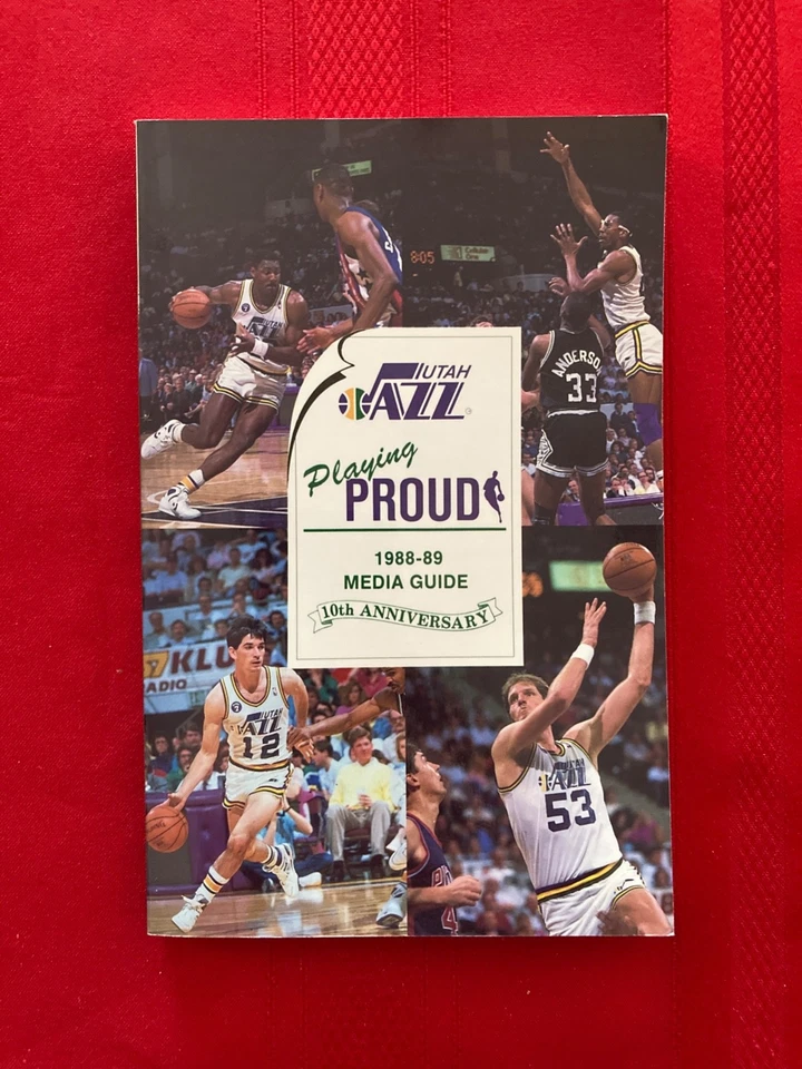1988-1989 NBA Utah Jazz guía de medios / Eaton / Griffith / Malone / Stockton Foto 1 de 1