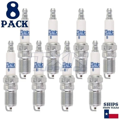 8件装CDelco白金火花塞1982-1983适用于凯迪拉克Deville 4.1L — 第 1/3 张图片
