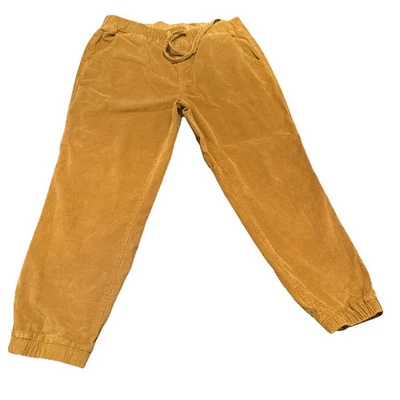 Arizona Jean Co Men’s L Corduroy Jogger Pants Mustard Brown Elastic Waist - Image 1 of 4