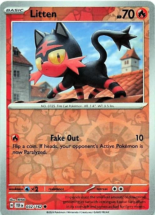Litten 032/162 - REVERSE HOLO - SV05: Temporal Forces - NM - Image 1 of 2